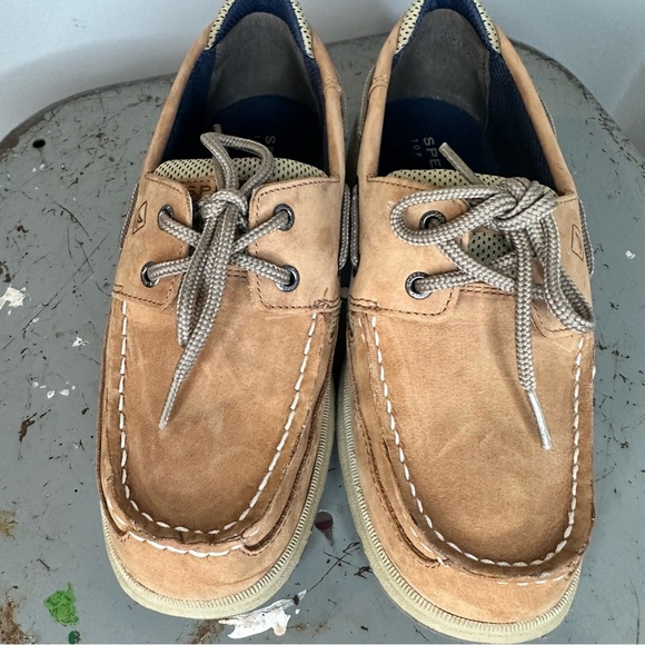 Sperry Boy’s Tan Boat Shoes Kids size 4.5 - Picture 3 of 11
